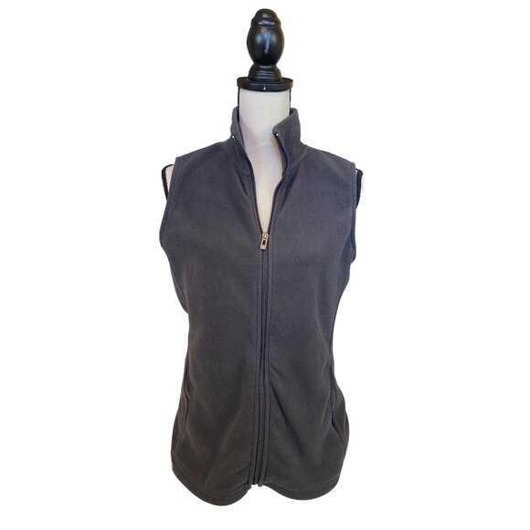 fresh Jackets & Blazers - Fresh Womens Gray Fleece Vest Small  Full-Zip Pockets Athletic
